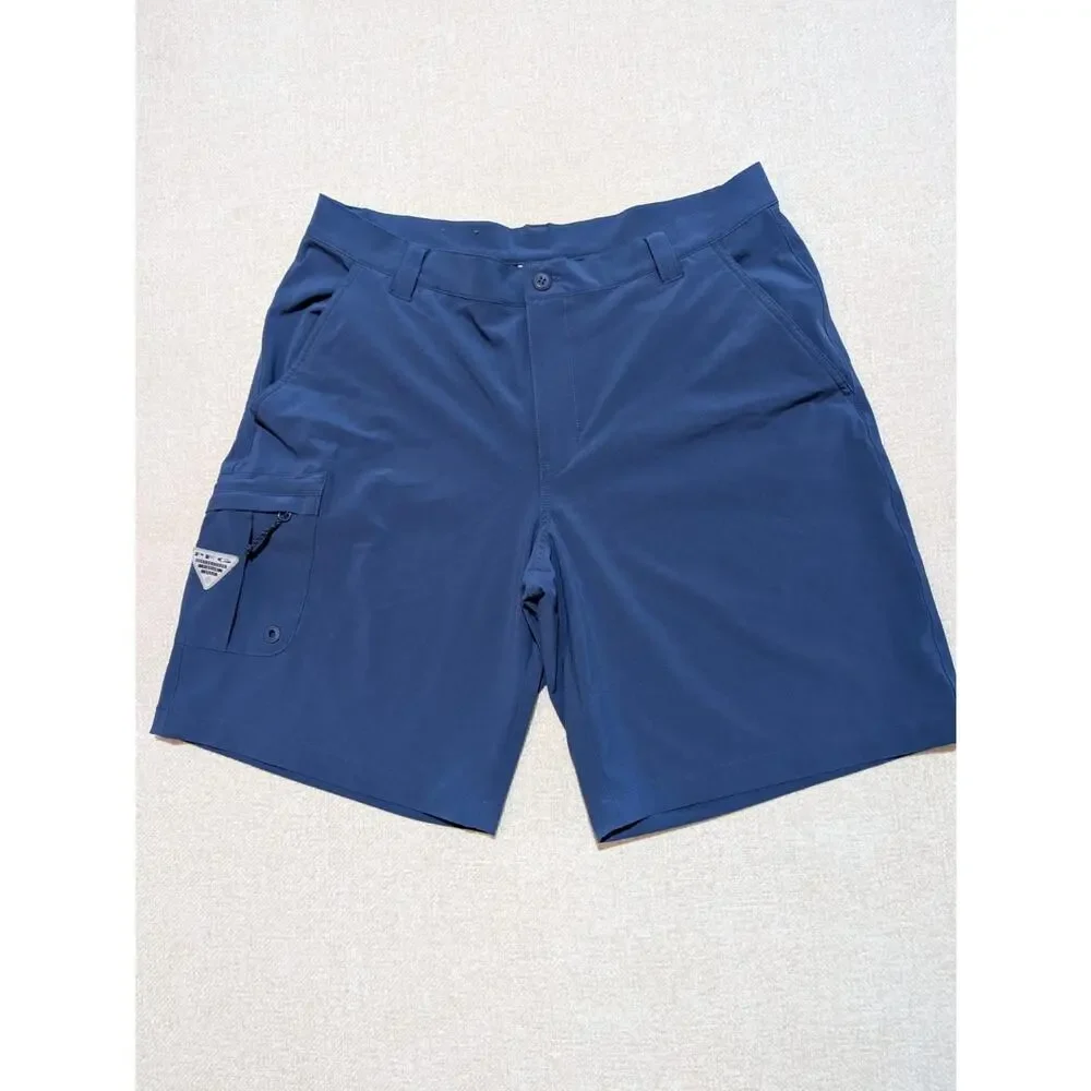 Columbia PFG Terminal Tackle Shorts Men’s 36 Navy Blue Fishing Cargo